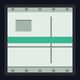 The H3-4 Helium-3 Tank as drawn in the hangar: a pale insulated tank with a mint stripe round it, half the width of the H3-8.