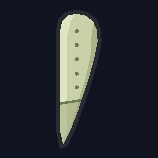 The PW-1 Aircraft Wing as drawn in the hangar: a fat airfoil seen from the side: a straight top, a round leading edge and a sharp trailing edge, with the flap marked on its aft third.